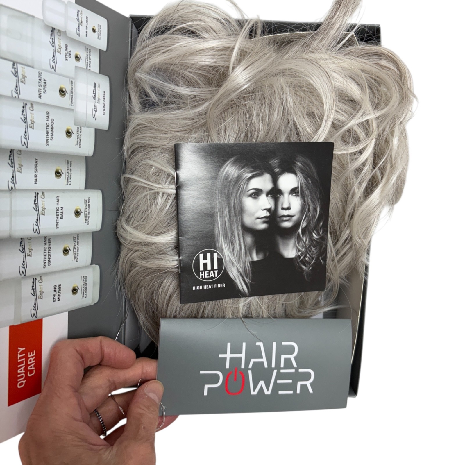 wig NWT in box COVER Ellen Wille Silver Mix short 2.2oz high heat mono-part