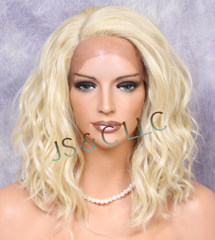 Human Hair blend Heat OK Full Lace Front Wig Blonde Super Natural ppq 613 NWT