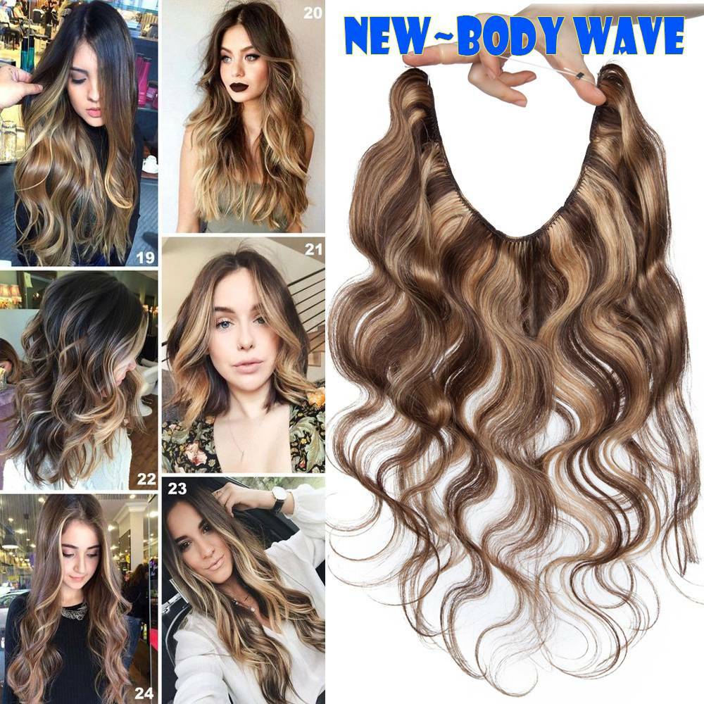 Hidden Secret One Piece Weft Wire In 100% Real Human Hair Extensions Weave Thick