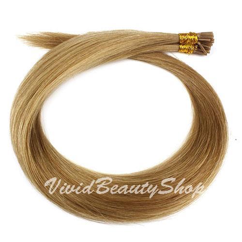 200 I Stick Tip Micro Rings Straight Remy Human Hair Extensions Honey Blonde #16
