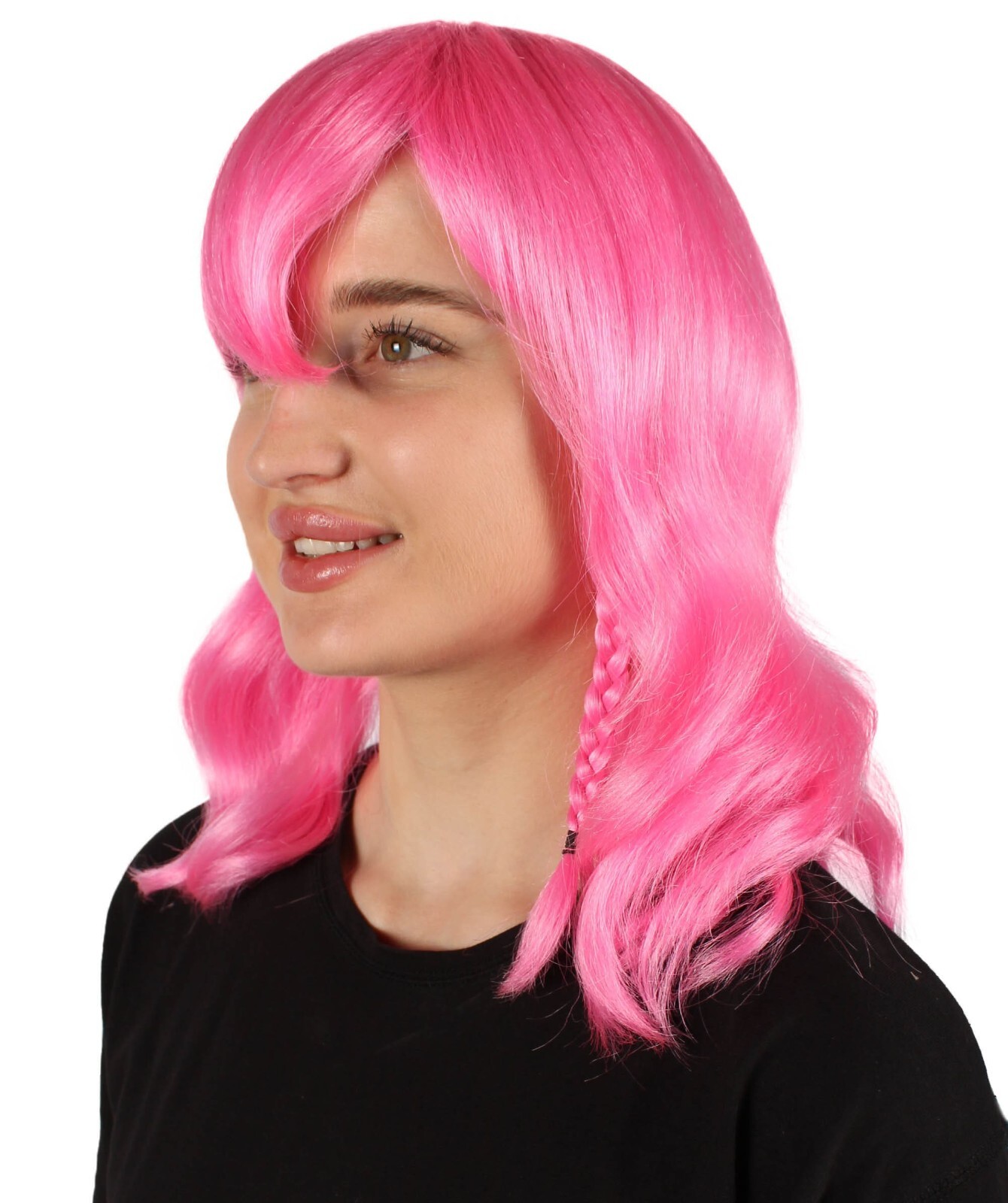 HPO Adult Unisex Visual Novel Adventure Game Bob-styled Pink Wig HW-7049