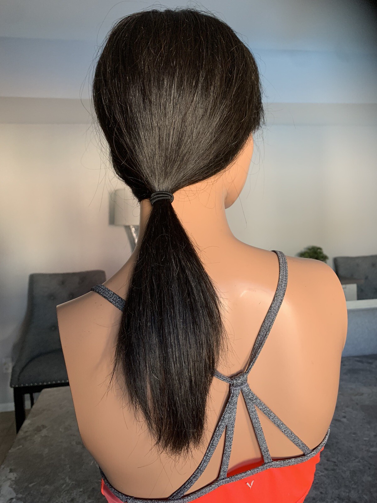 Black/Brown 100% Human hair Mono Crown top/ toupee /topper/Wiglet Hand Tied