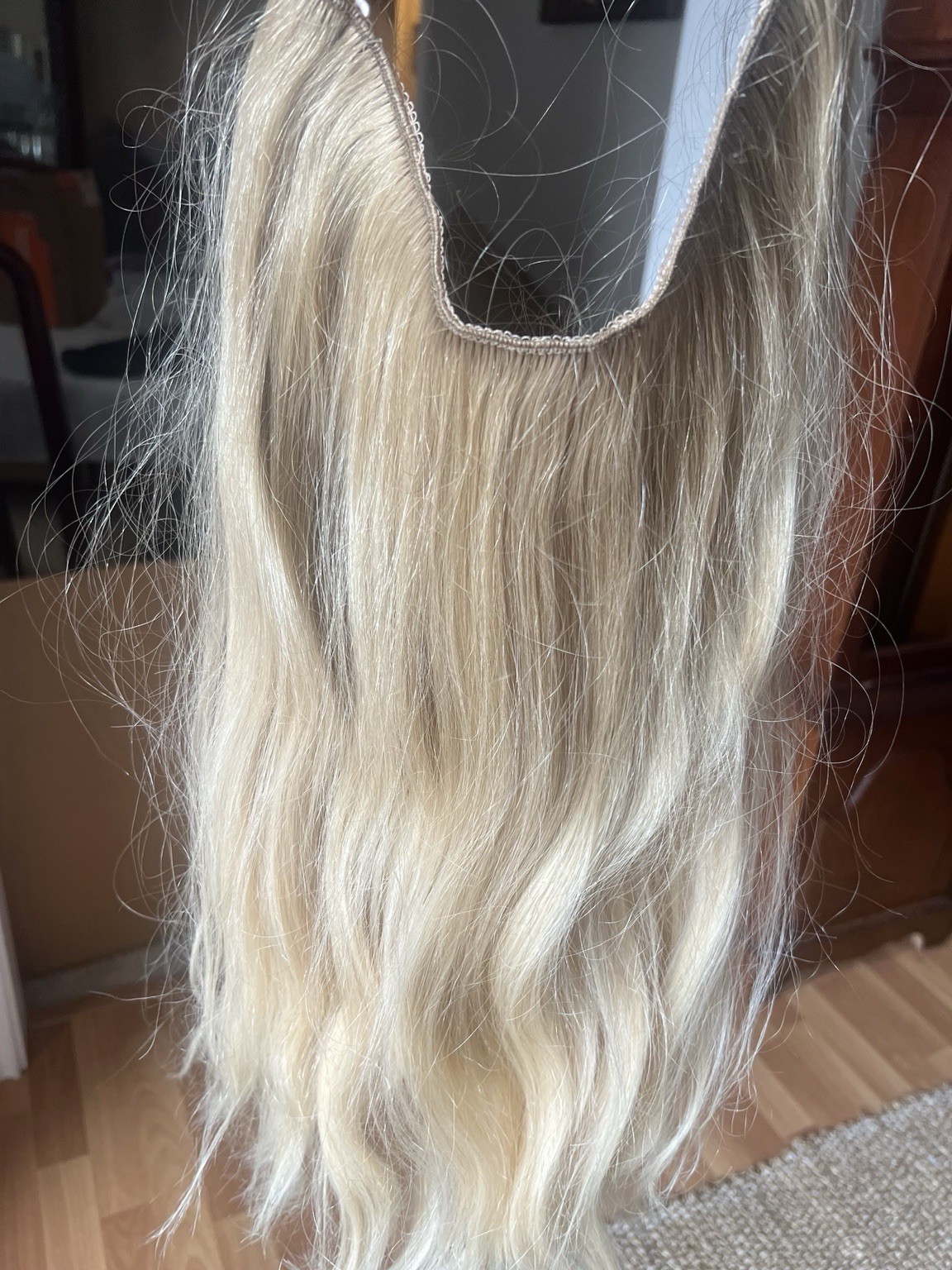 Halo Couture 20”Original Halo Hair Extension Blonde Human Hair, Blonde Balayage