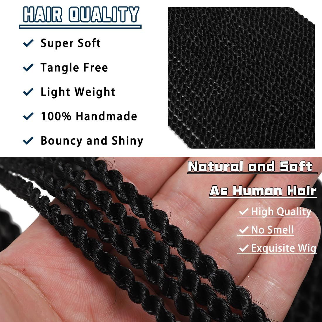 Crochet Braids Senegalese Twist Crochet Hair 7 Packs Pre Looped Micro Senegalese