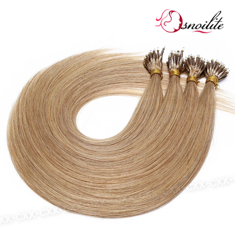 Nano Rings Hair Extensions 100% Remy Human Hair Thick Minhi Beads Straight 50pcs