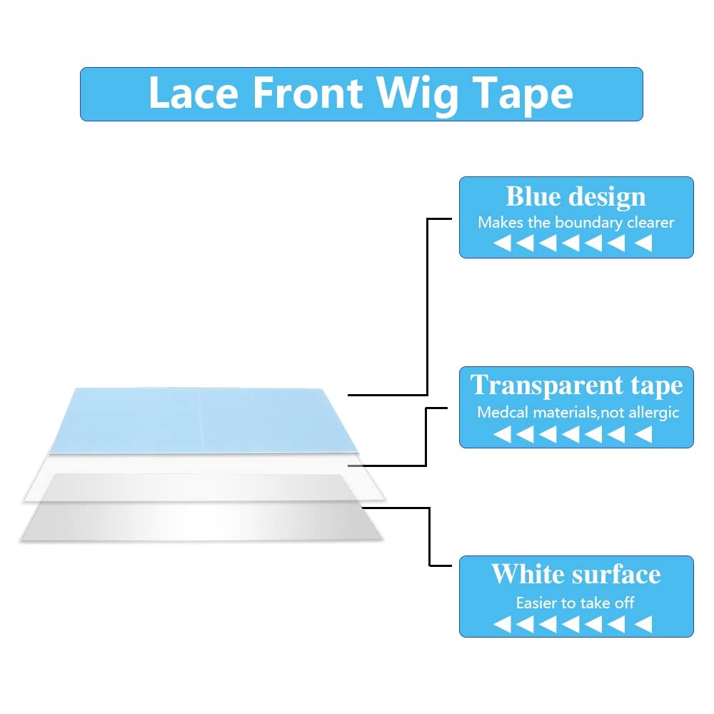 Piaou Lace Front Wig Tape Double Sided Wig Tape for Lace Wigs 36Pcs Strong Hold