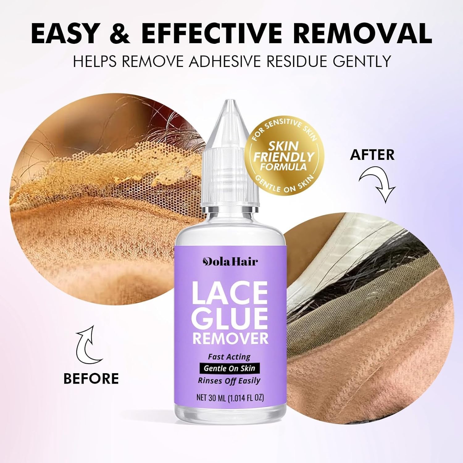 Gentle Lace Glue Remover for Wigs and Hair Extensions – Waterproof Formula