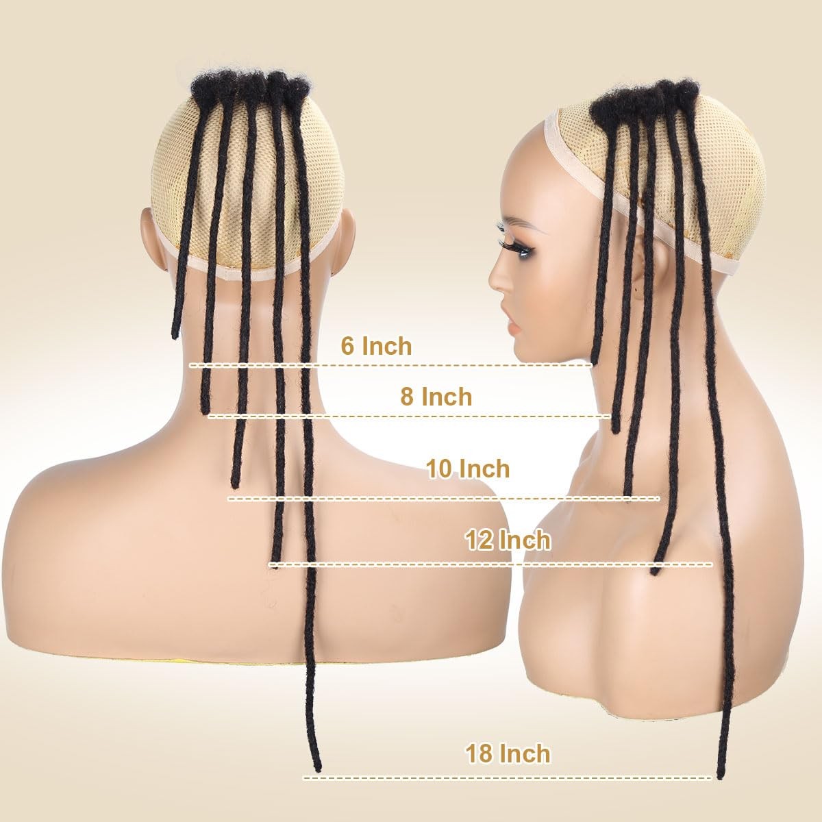 Sangtok 6 Inch 40 Strands Loc Extensions Human Hair Real 0.6Cm Width Human Hair