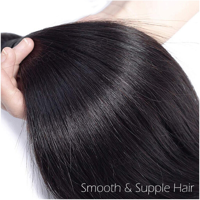 One Piece 9A Human Hair Extensions Clip In 100% Remy Real Weft Lucca Light Brown