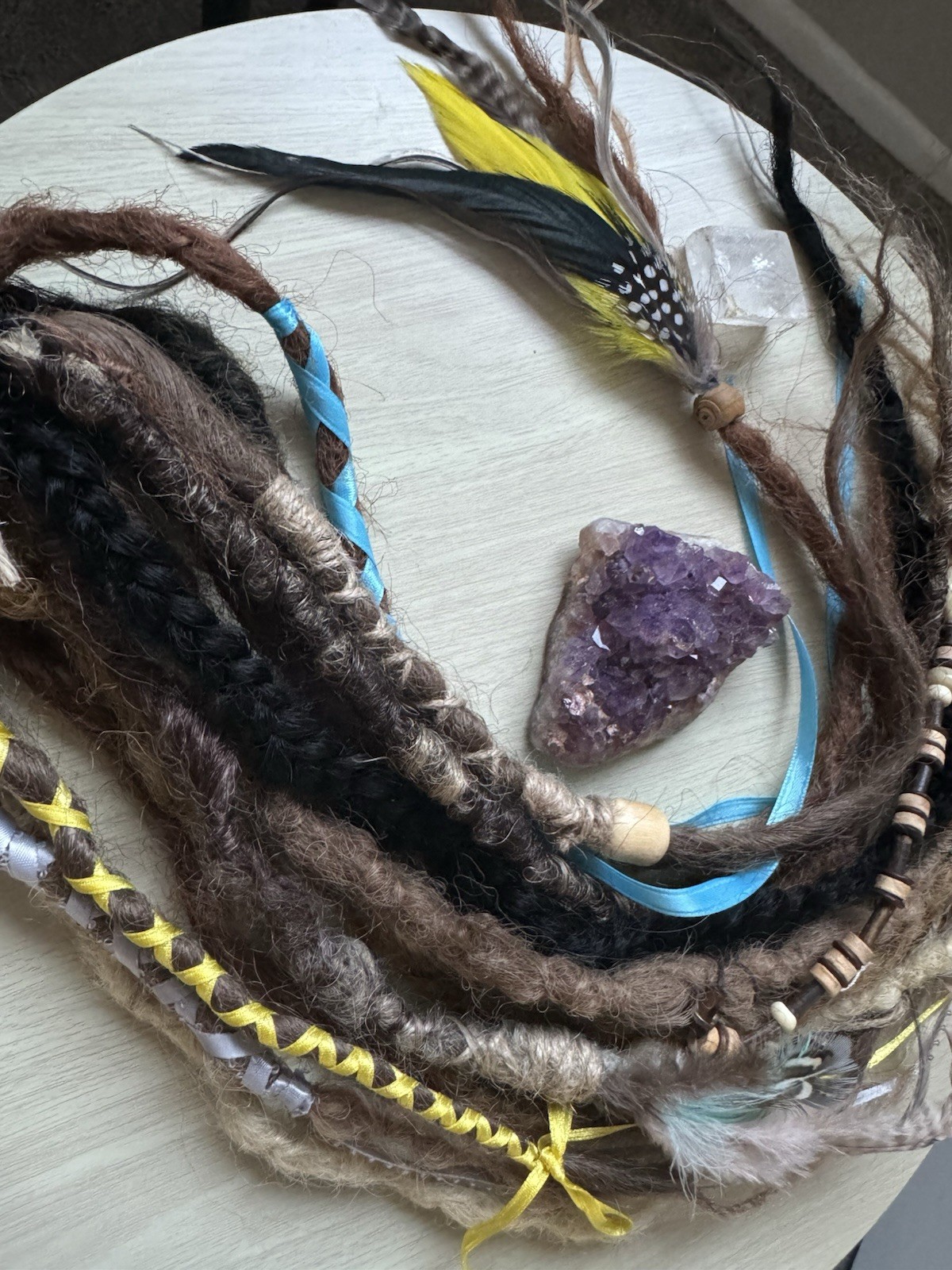 Handmade one of a kind Dreadlock accent Hair Extensions 21-30in Synthetic