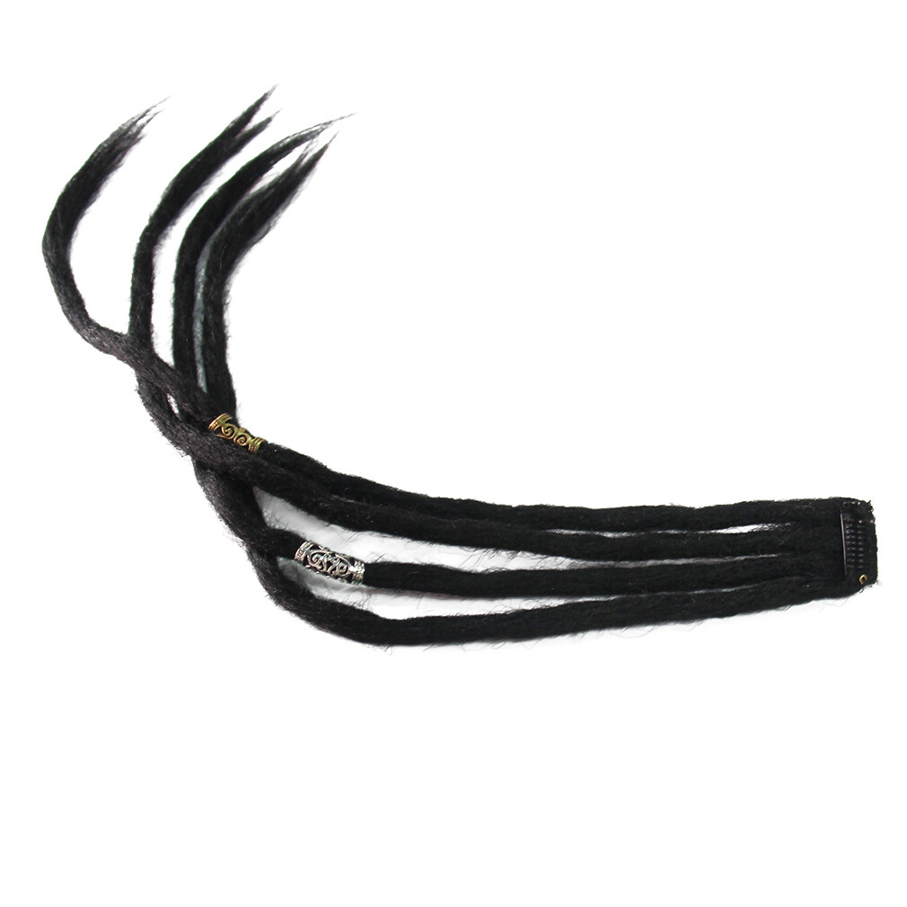 20Inch Clip in 4 Dreadlock Extension Synthetic Clip In Braid Dreads Hip Hop Locs