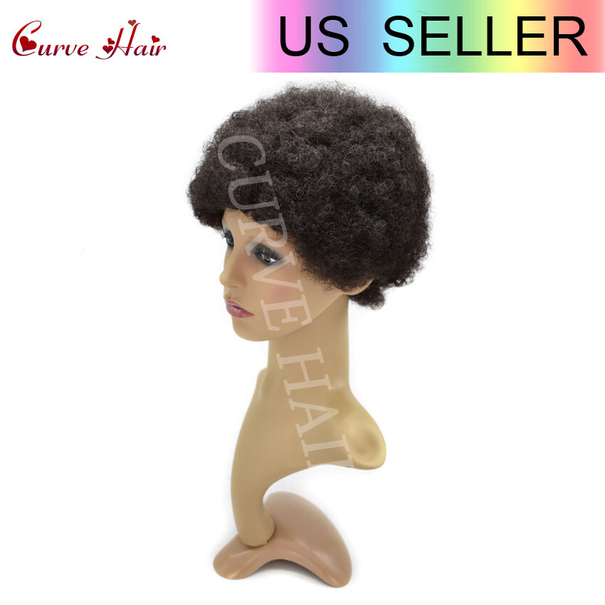 Short Afro Wig Human Hair Afro Kinky Curly Wig for Black Women Natural Brazilian