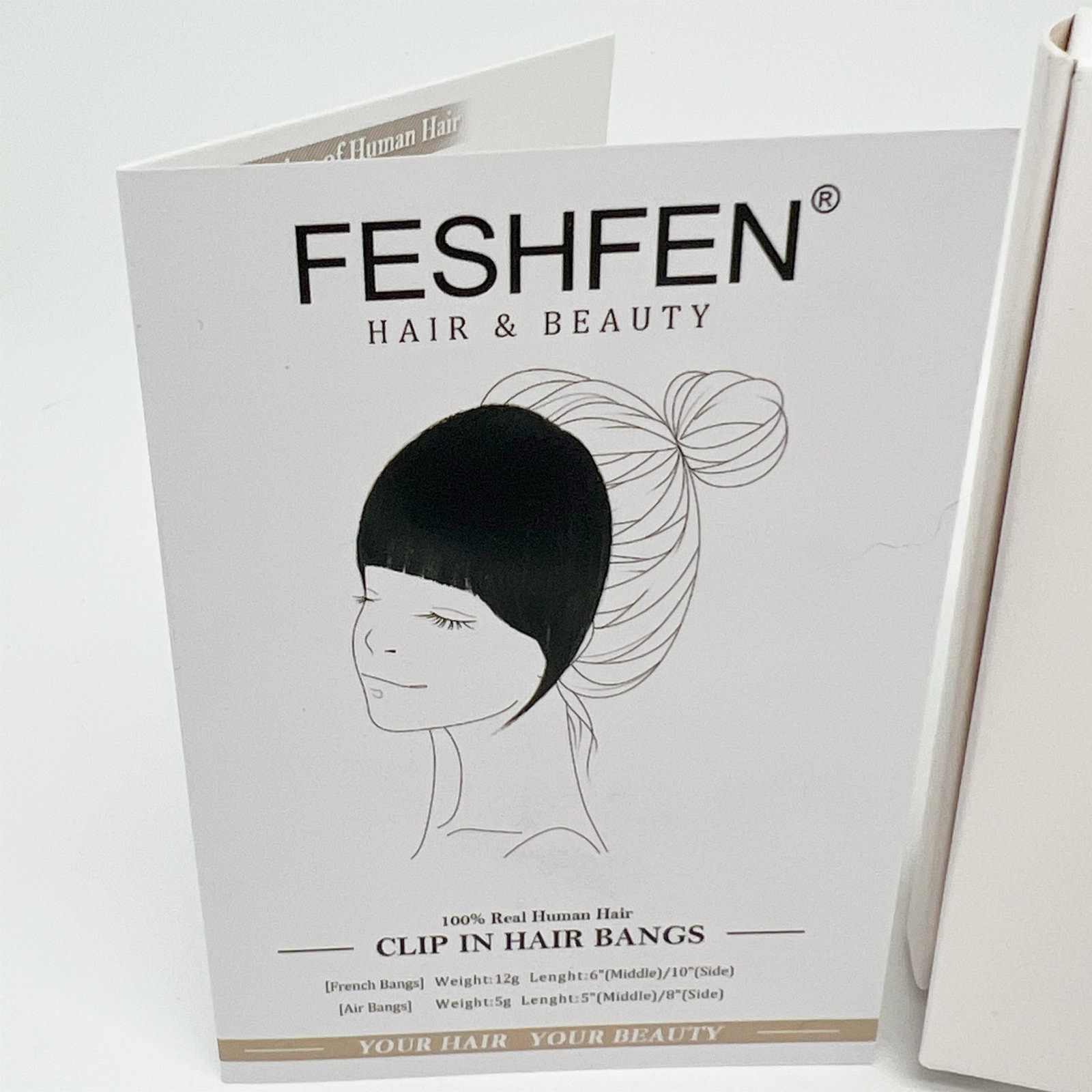 New Feshen Hair & Beauty Clip In Hair Bangs Extensions In Darkest Brown