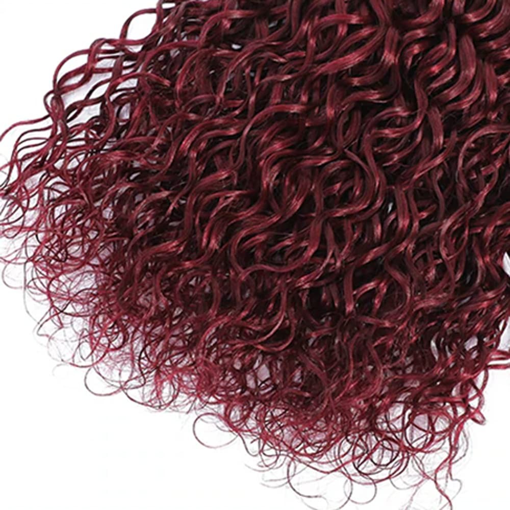 Nuailisex Burgundy Human Hair 1B99J Bundles Human Hair Ombre Kinky Curly