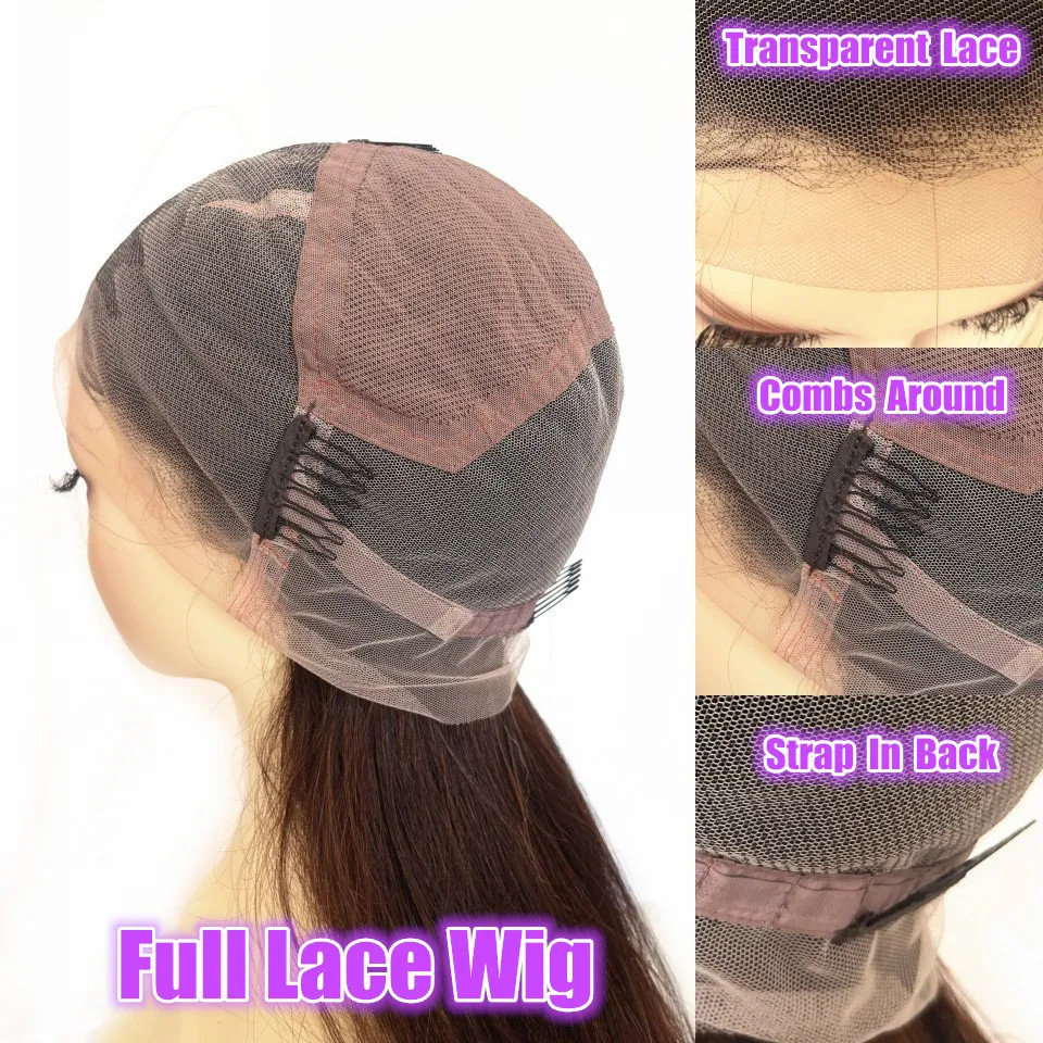 100% Virgin Human Hair, 180% Density Soft Dark Brown Body Wave 5×5 Silk Base