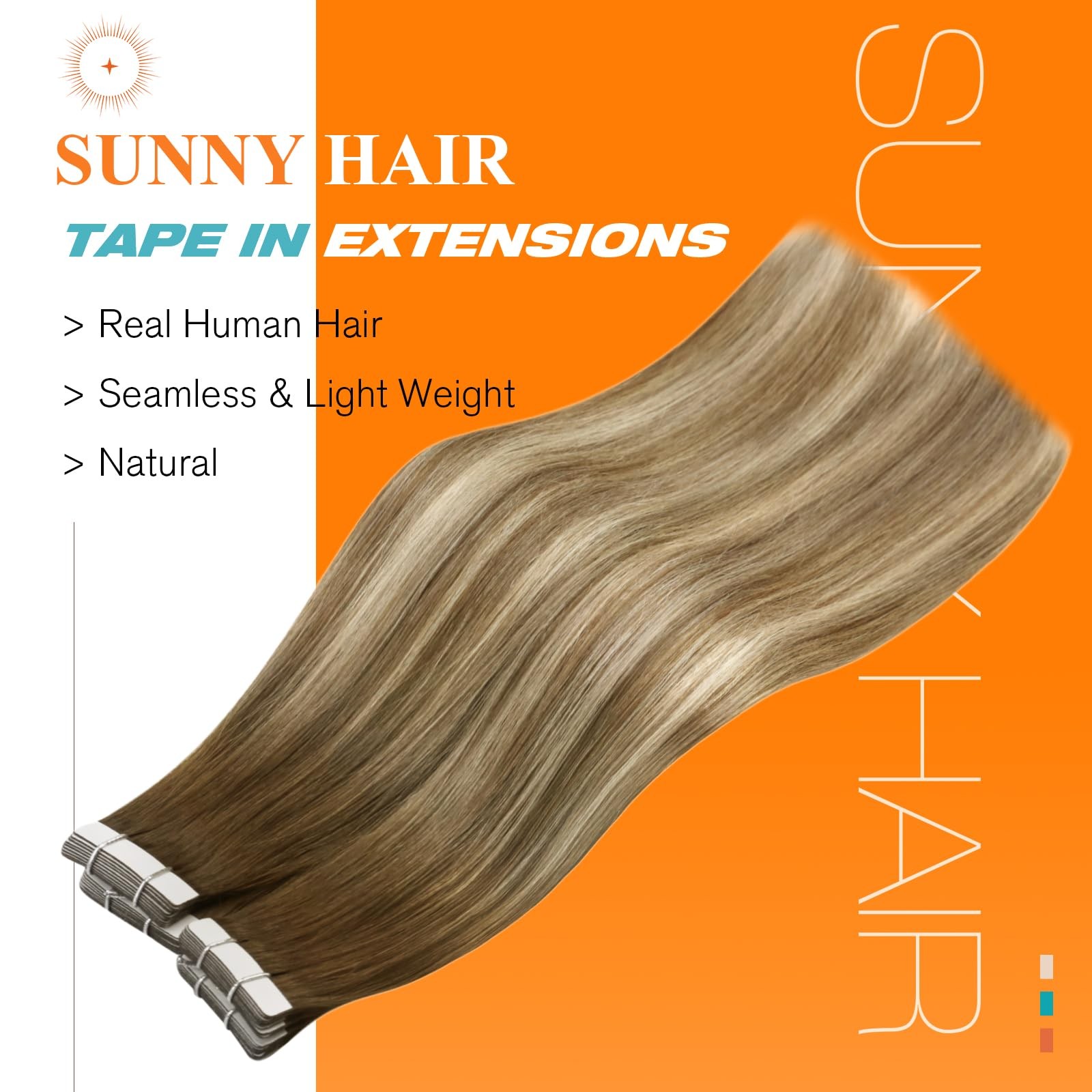 Tape in Hair Extensions 12 Inch 20g Brown Balayage Blonde – Quick Installation