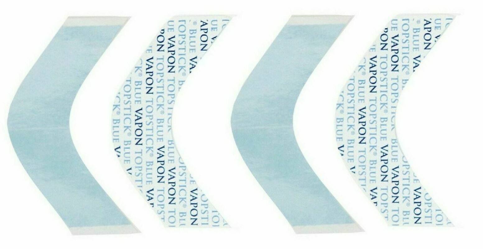 VAPON TAPE BLUE LINER DOUBLE-SIDED “B” CURVE 75 PC LACE WIGS HAIRPIECE TAPE- NEW