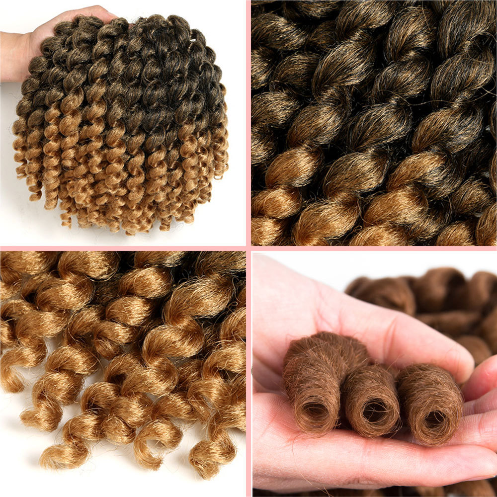 5 Packs Ringlet Wand Curl JAMAICAN BOUNCE 6 inch Hair Crochet Braid Extension US