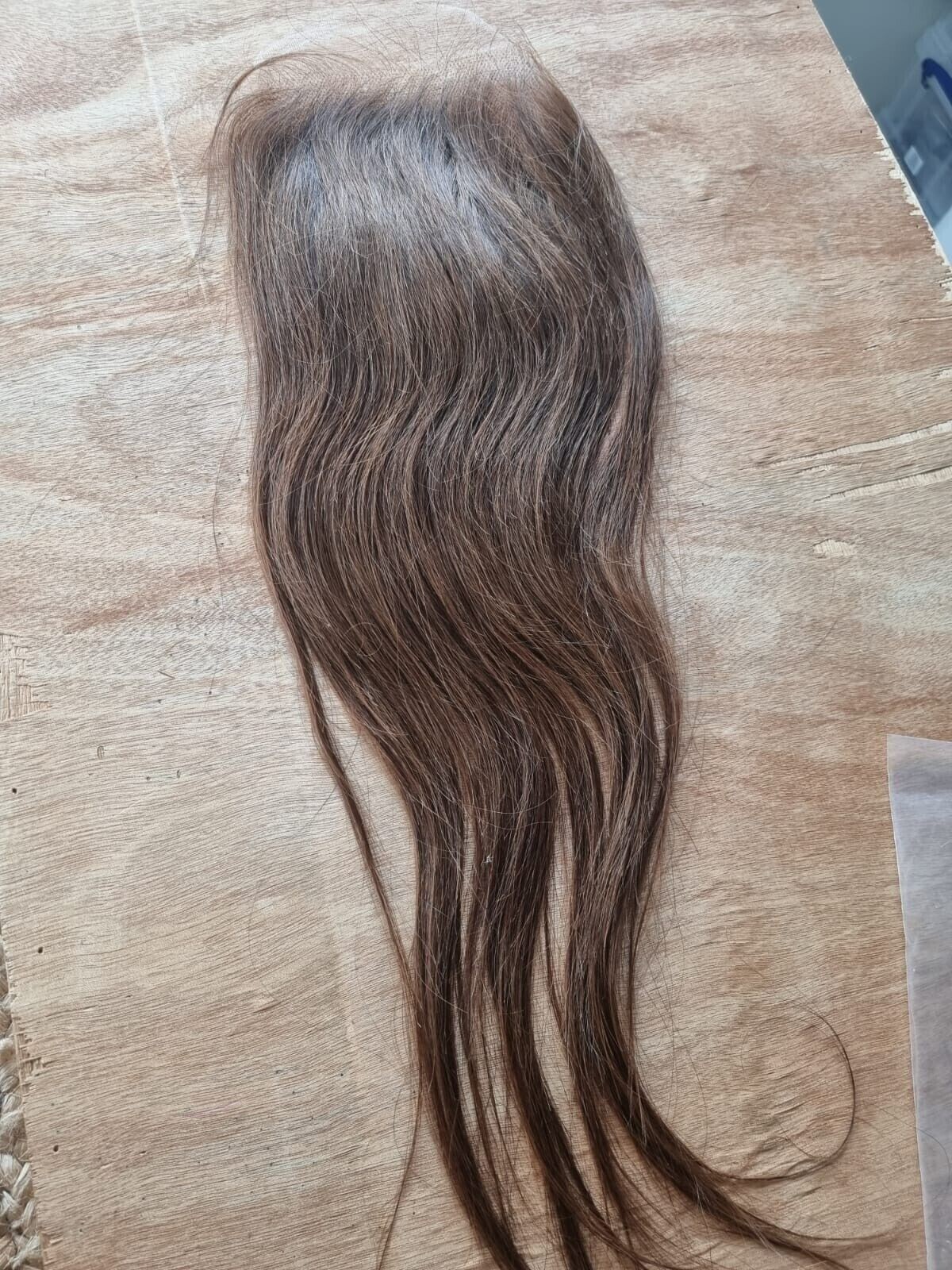 12A 16INCH HD LACE 6X6 CHESTNUT BROWN COLOR 4# BRAZILIAN HUMAN HAIR STRAIGHT 90g