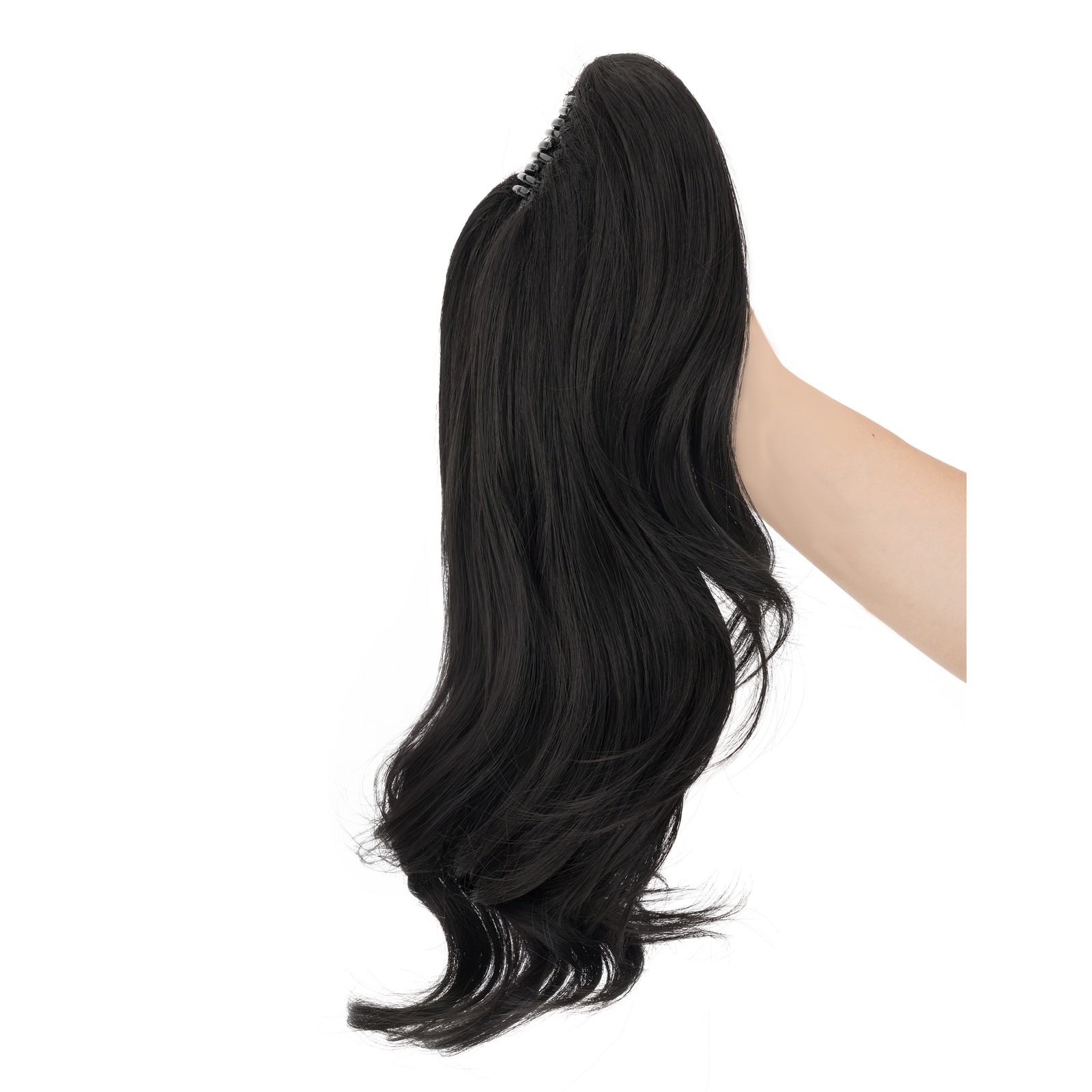 Long Jaw Claw Clip In Ponytail Curly Wavy Hair Extensions Natural As Human Hair