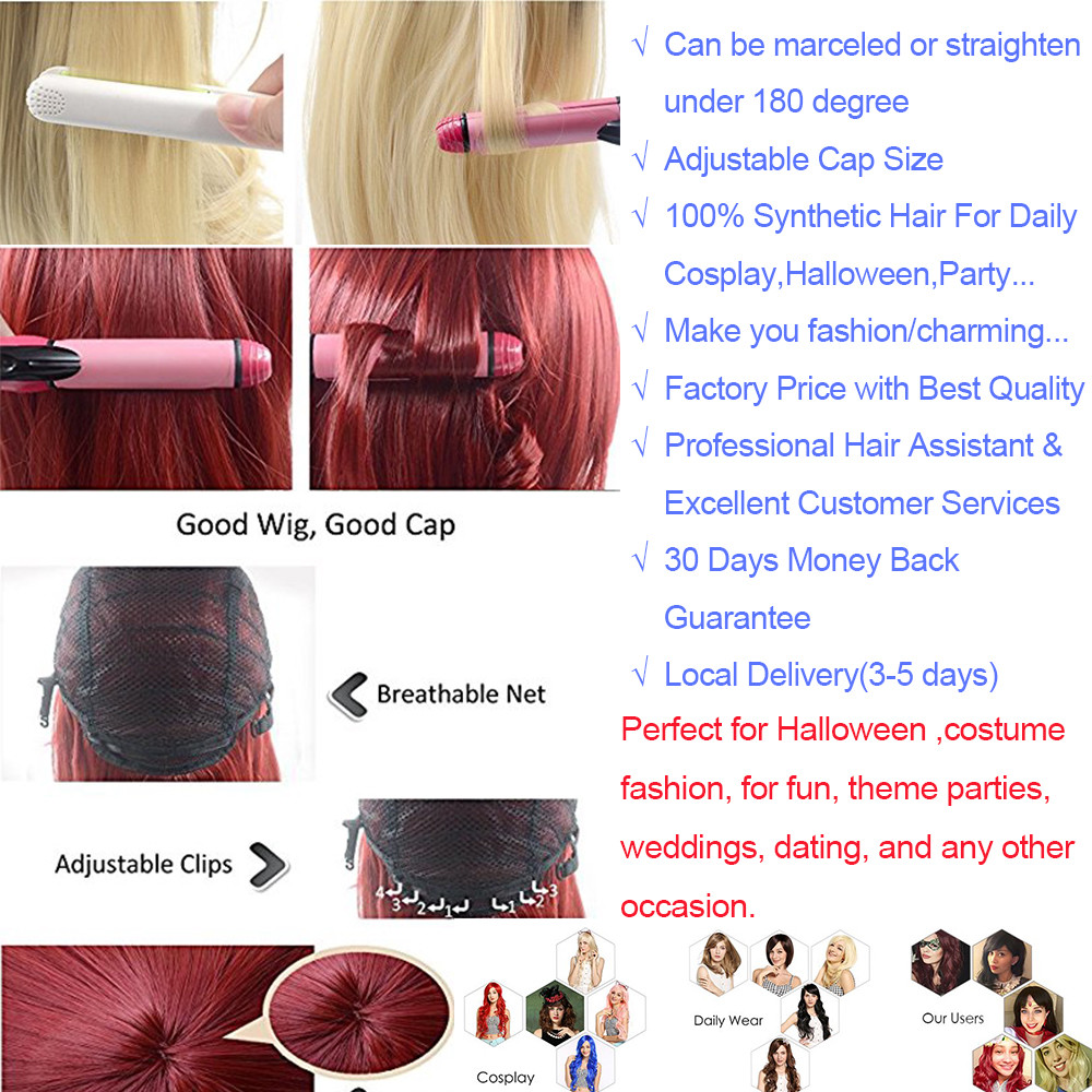 Unisex Anime Short Wig Straight Hair Cosplay Costume Party Heat Resistant Wigs