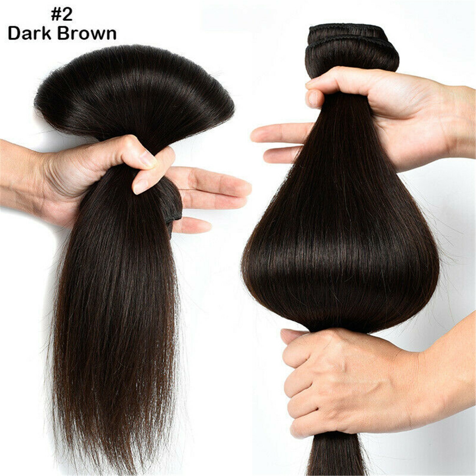 90g~250g Thick Double Weft Clip In Real Remy Human Hair Extensions 8PCS 10PCS US