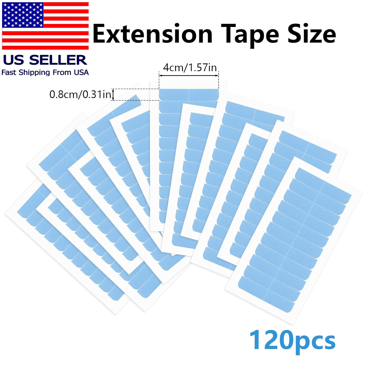 Hair Extension Tape, 120Pcs Tape Replacement, Double Sided Strong Hair Extension
