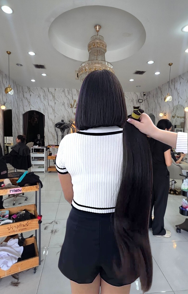 Human hair Ponytail Fresh haircut Very thick, HUGE extra SOFT ponytail 24in!