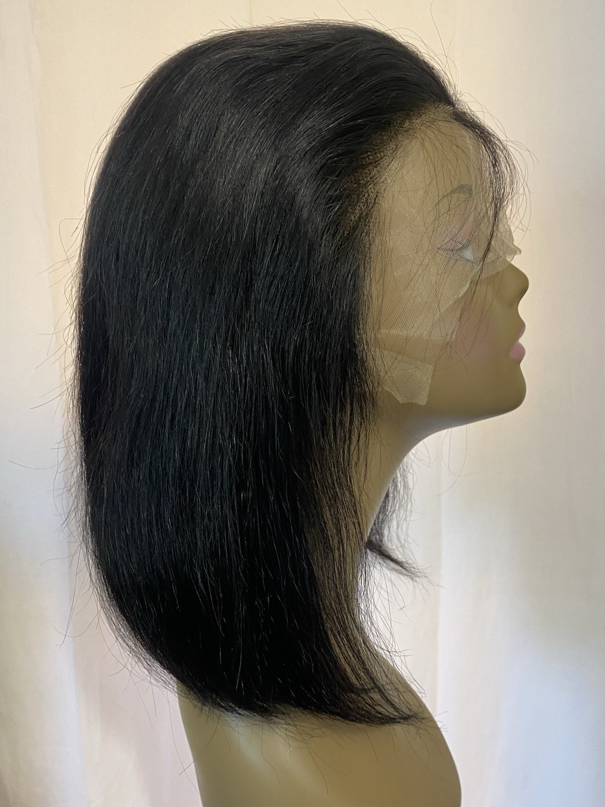 NEW 13×6 HD Lace Straight Bob Wig 12″ Glueless Pre-Plucked Blunt Cut 180 density