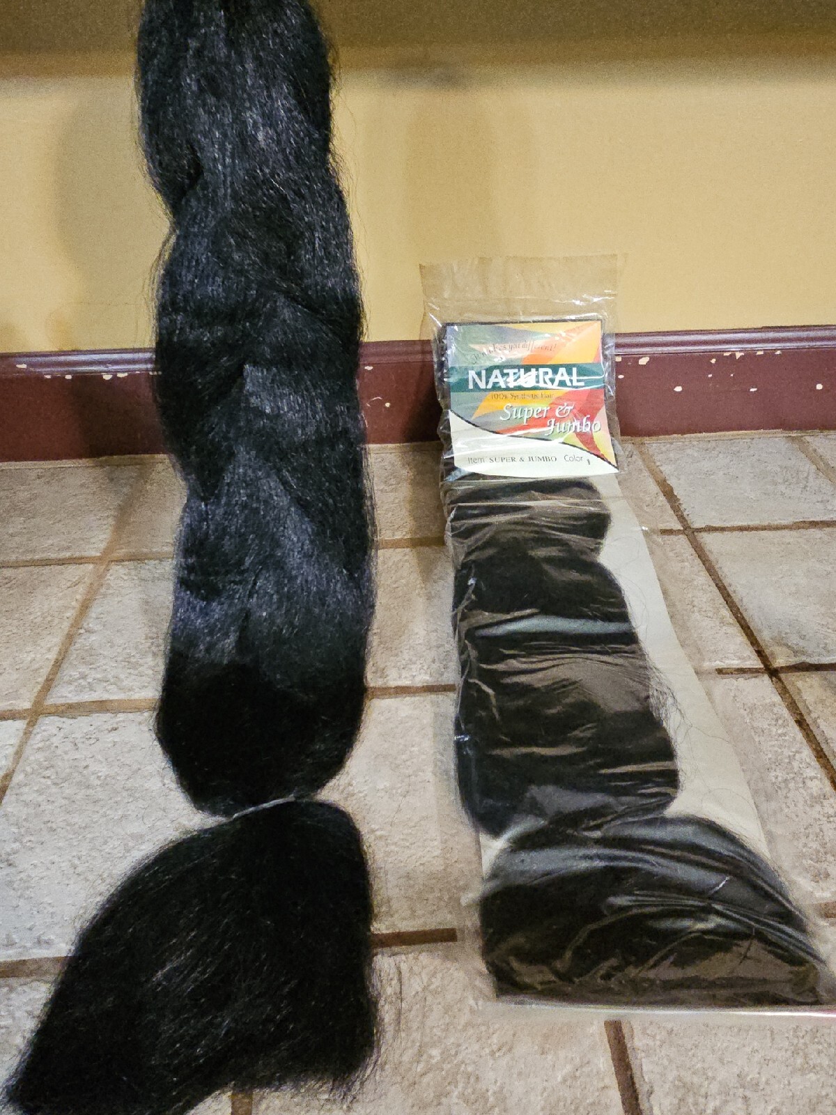 NATURAL 100% Synthetic Super and Jumbo Hair Braid BLACK HALLOWEEN/DRESS UP
