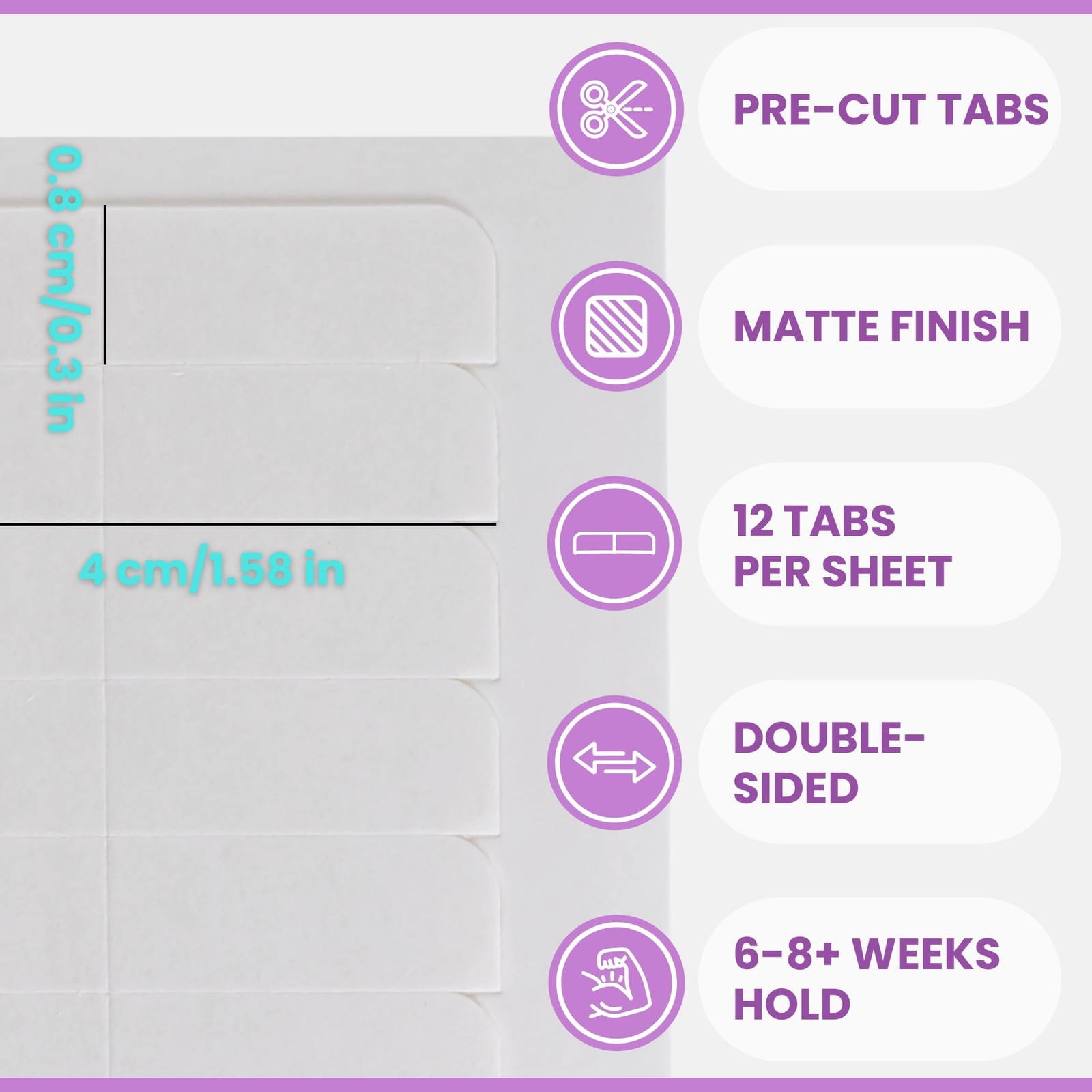 Extra Hold Double Sided Hair Extension Tape – 72 tabs replacement tape – Stro…
