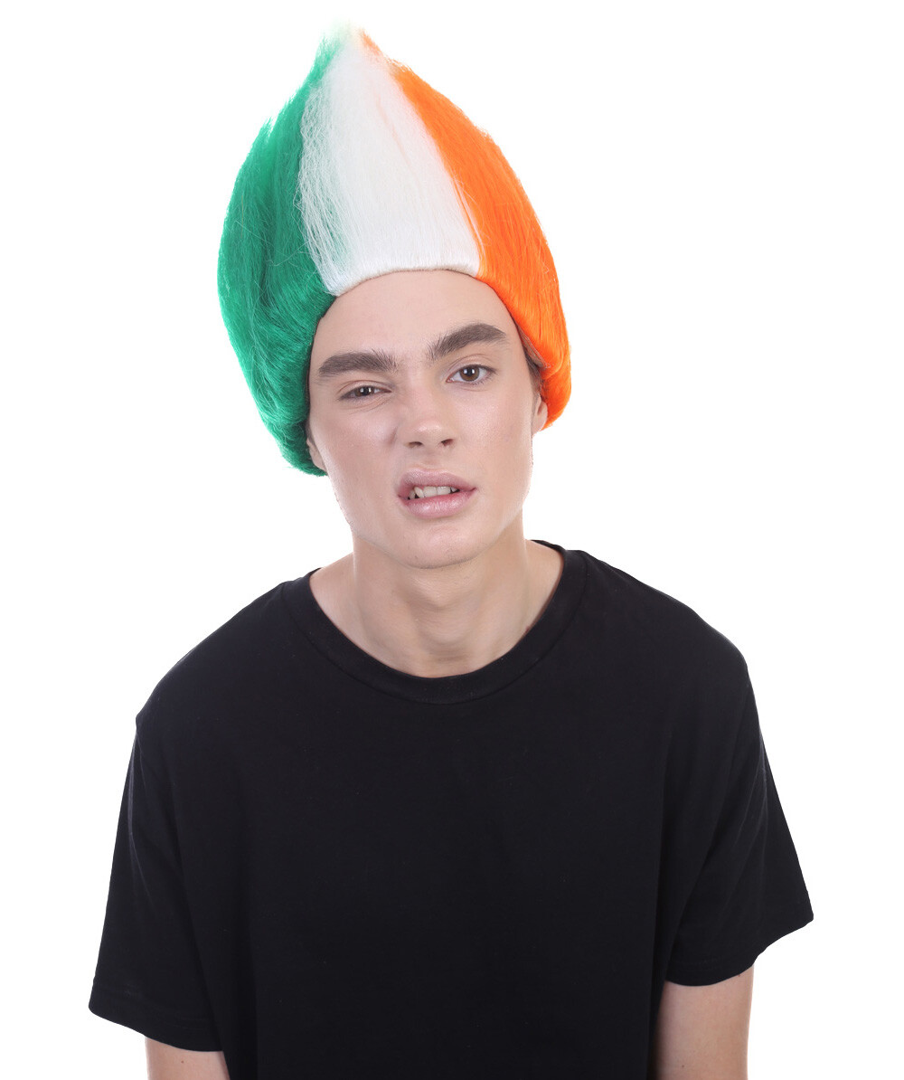Ireland Flag Troll Wigs Collection | Premium Breathable Capless Cap HM-203A