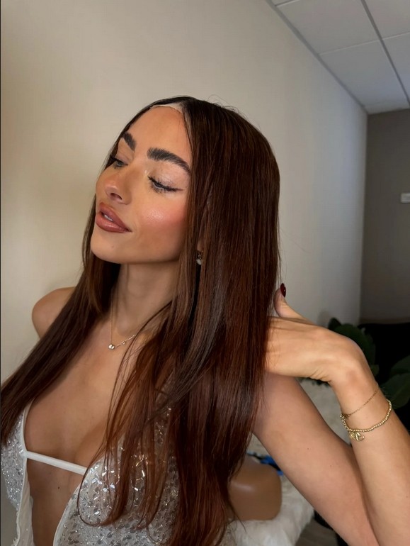 24 Inches Shadow Roots Chocolate Brown 13×4 Lace Front 100% Human Hair Wig