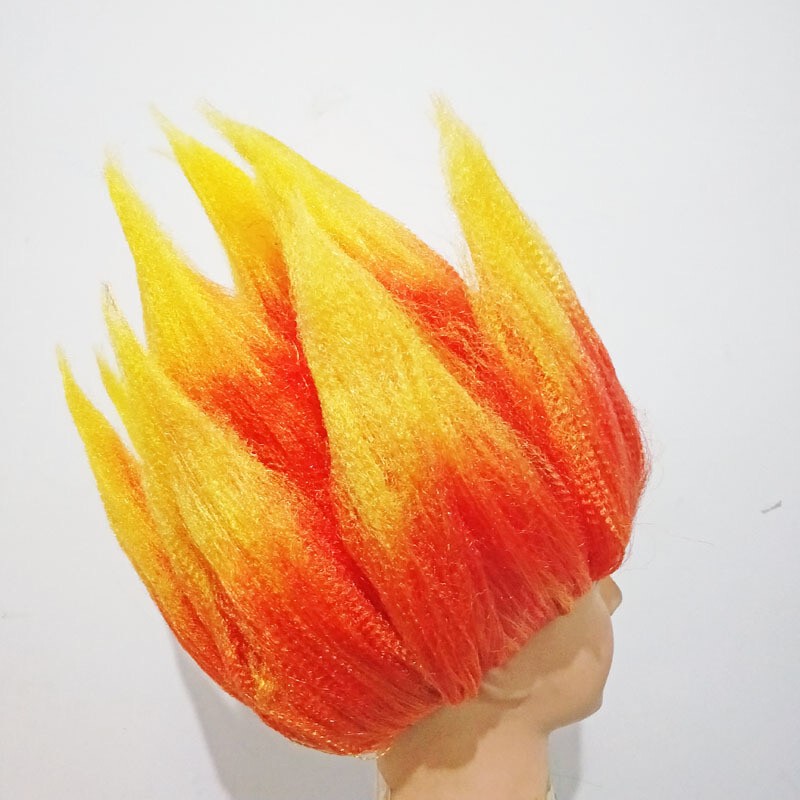 Flame Troll Wig – Colorful 80s Wigs – Neon Spiked Crazy Halloween Costume Wig