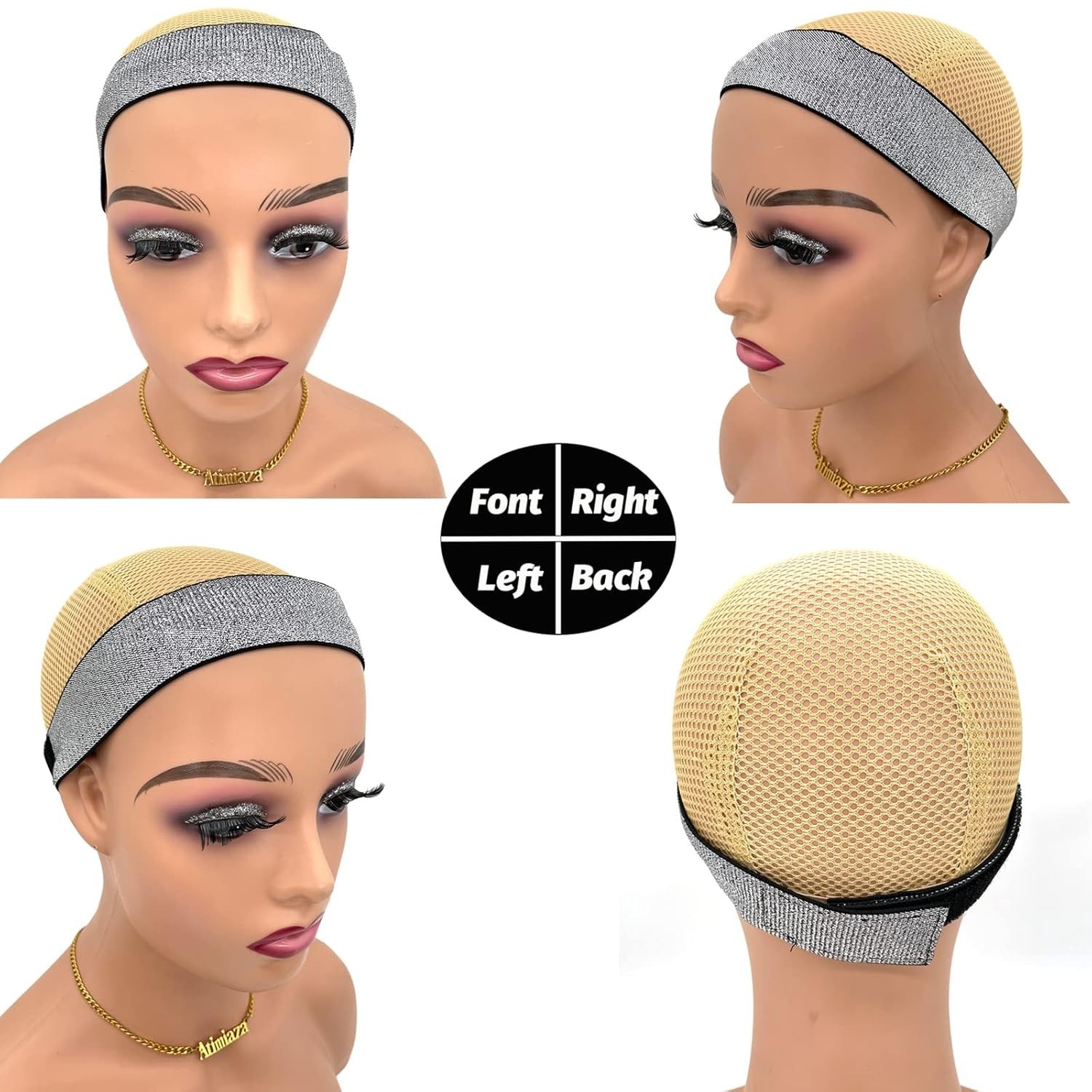Effortless Lace Melting with 2 Adjustable Elastic Wig Bands – Silver Design