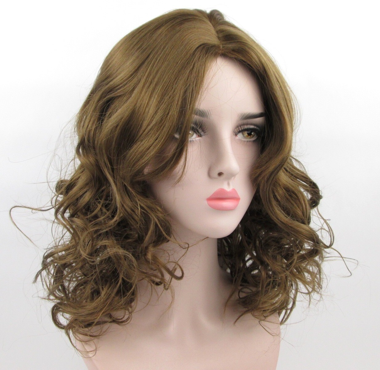 WOMEN LONG LAYERED BIG LOOSE BOUNCY CURLS CURLY HAIR WIG SKIN TOP NO BANGS GRACE