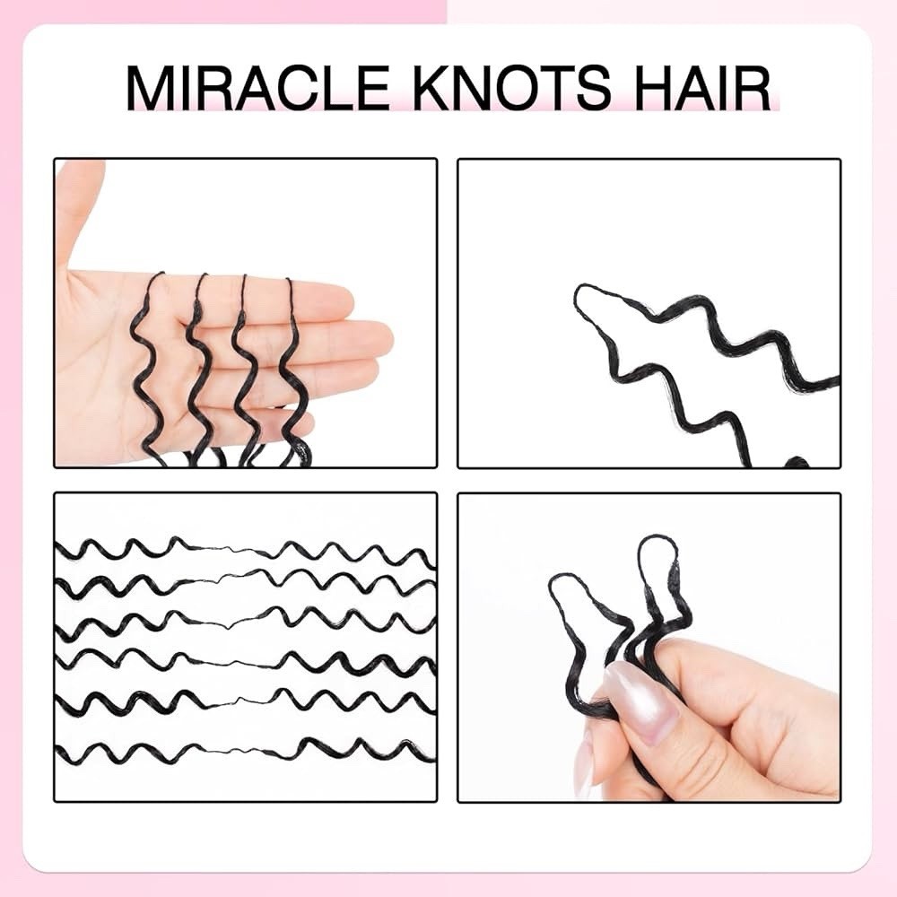 Miracle Knots Feather Crochet Hair (Jerry Curl) – 14″ Hand-Tied Synthetic