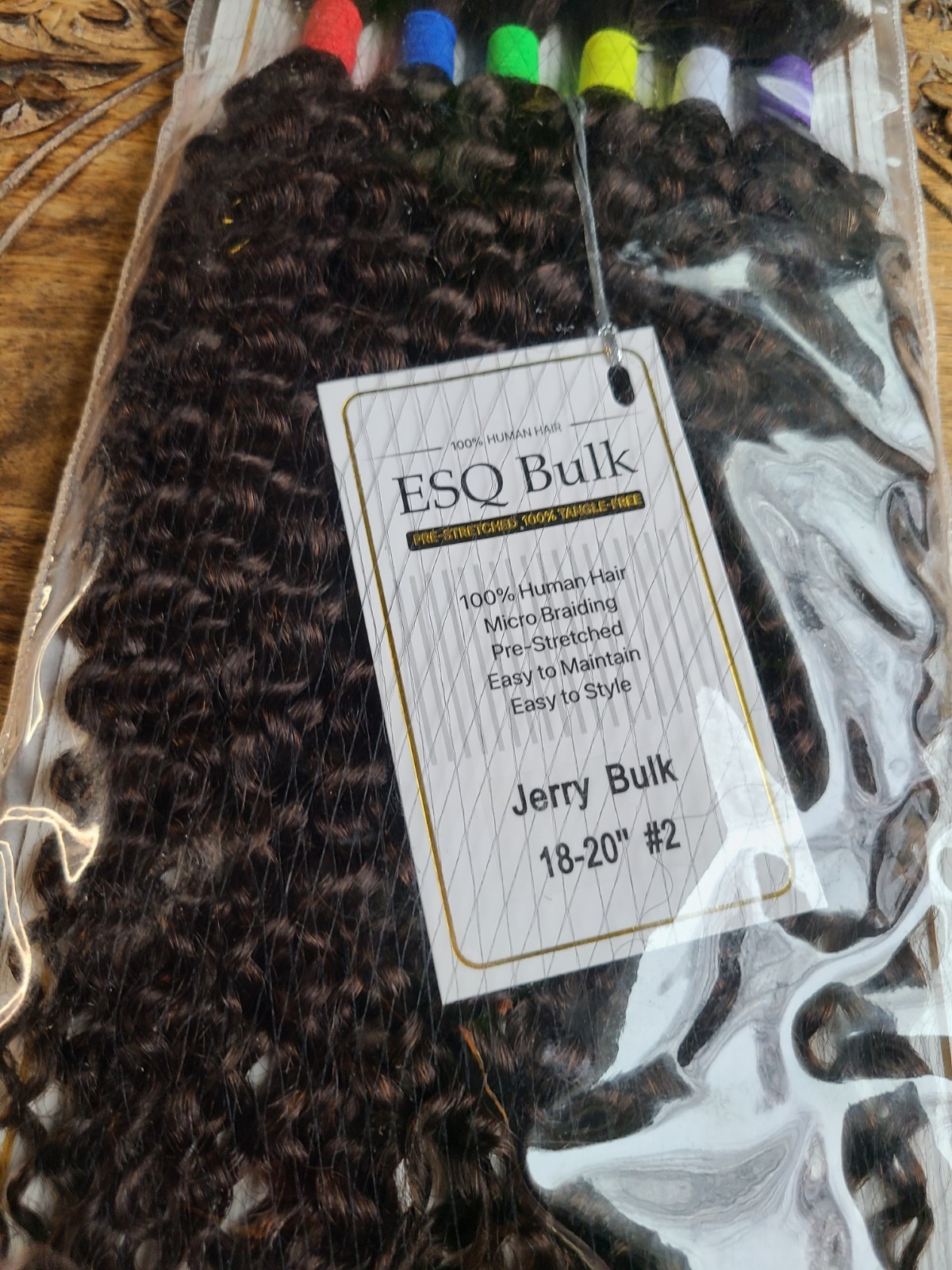 ESQ Remy 100% Human Hair Bulk Jerry Curl 18-20″ Color #2 Dark Brown Hair Trend