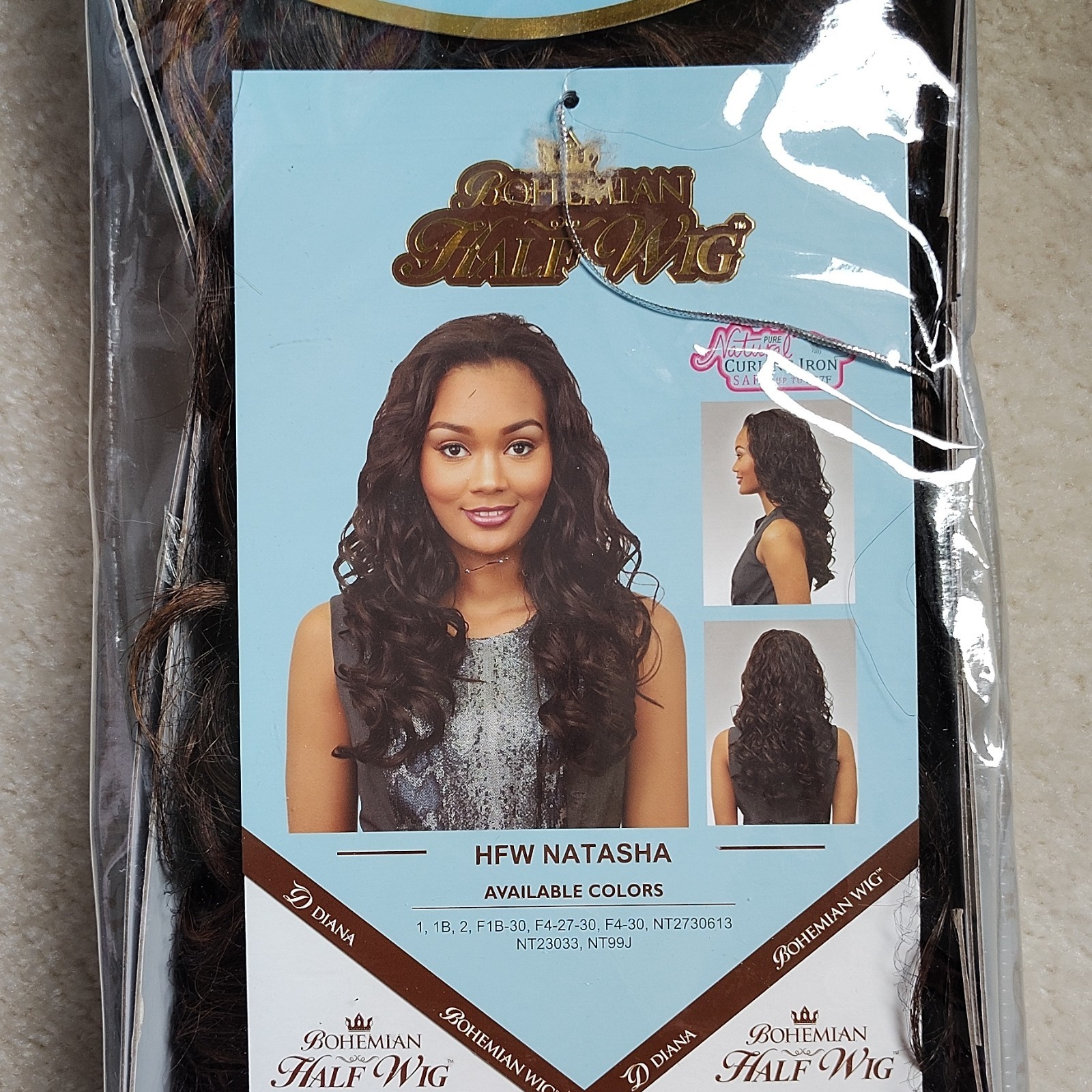 Bohemian Wig HFW NATASHA Drawstring 1/2 Wig Curly Layered F4-27-30