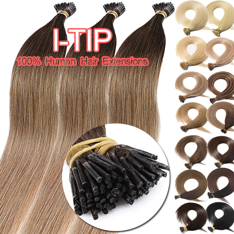 Ombre Stick I-Tip Real Remy Human Hair Extensions Micro Loop Ring Bead Tip
