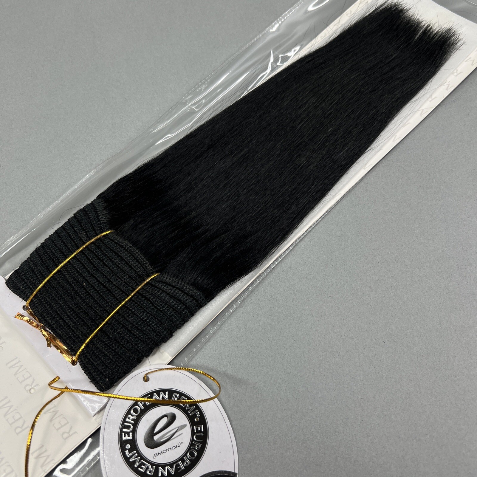 10” Straight #1 Jet Black European Remi 100% Human Hair Track Weft Extensions