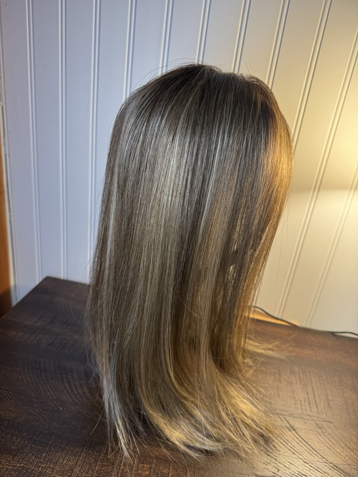 BELLE TRESS LACE FRONT MONO TOP BANGS 16” HF In Brown Sugar Sweetcream