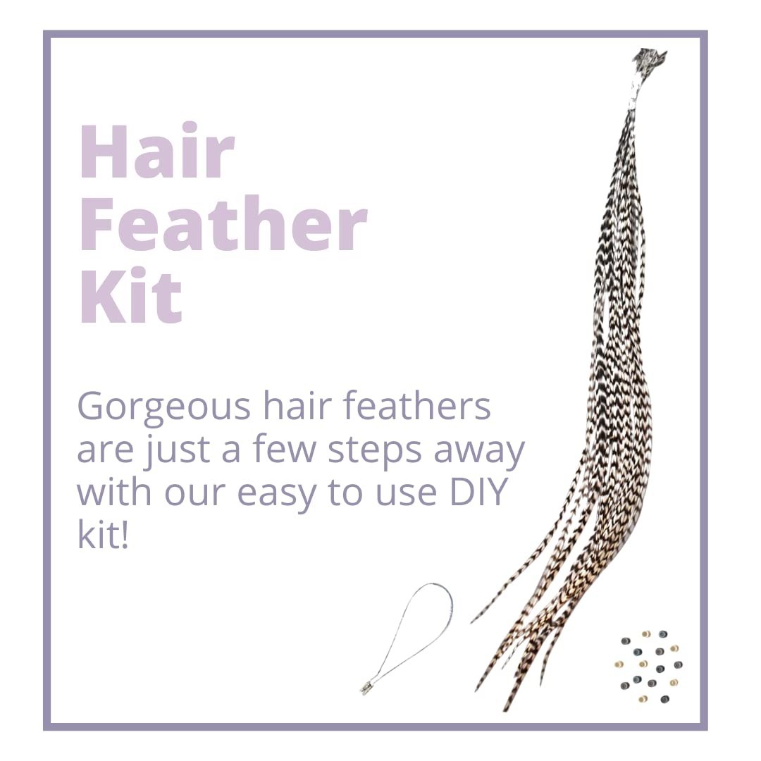 Unique Black and White Hair Feathers Collection