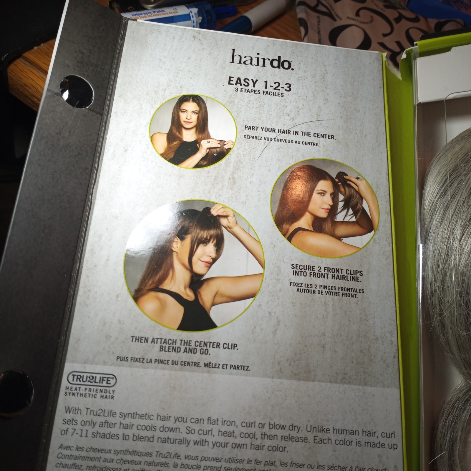 CLIP-IN BANGS by Hairdo Color Silver Mist/Light Grey