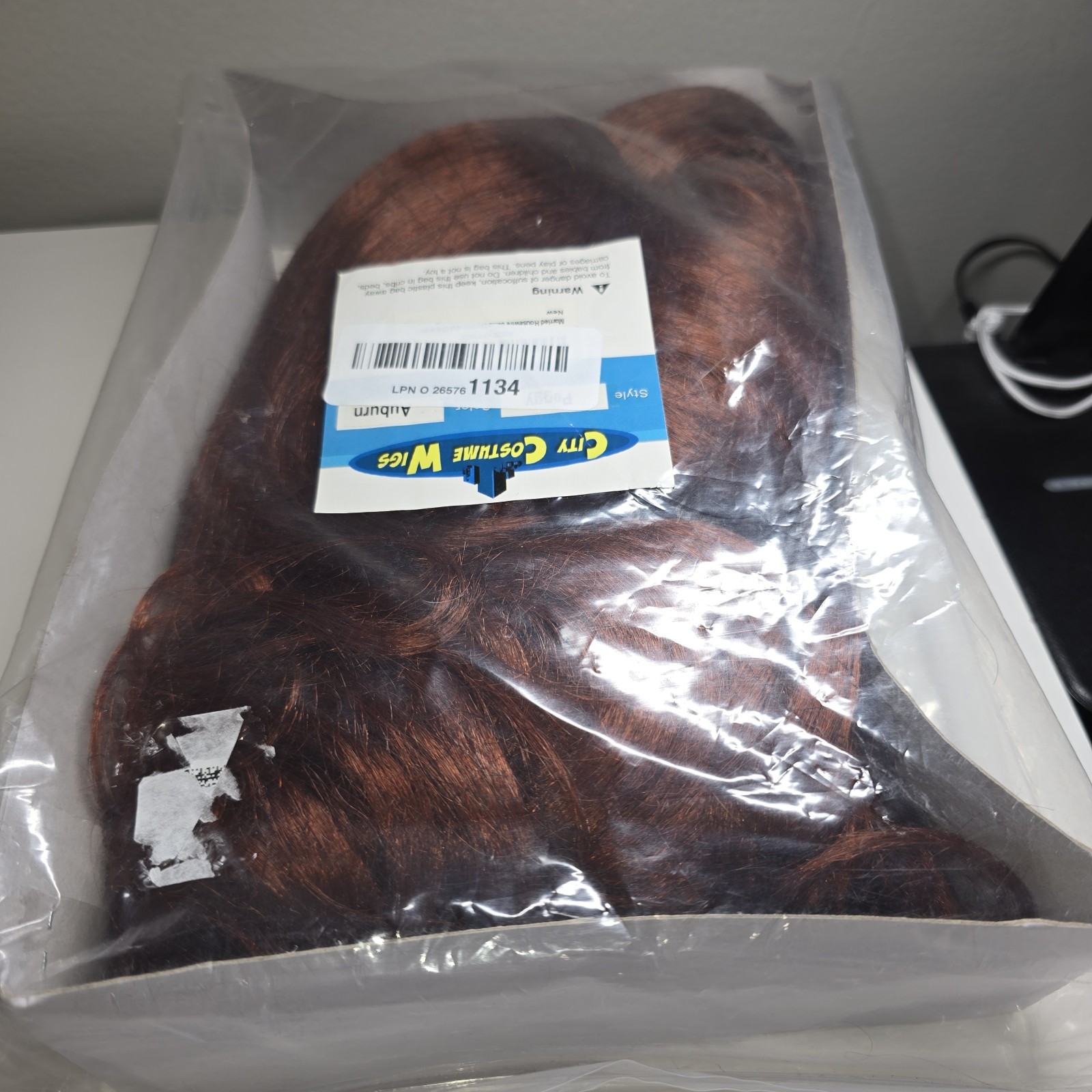City Costume Wigs Auburn Curly Halloween – Synthetic, Peggy, Non-Flammable NWT