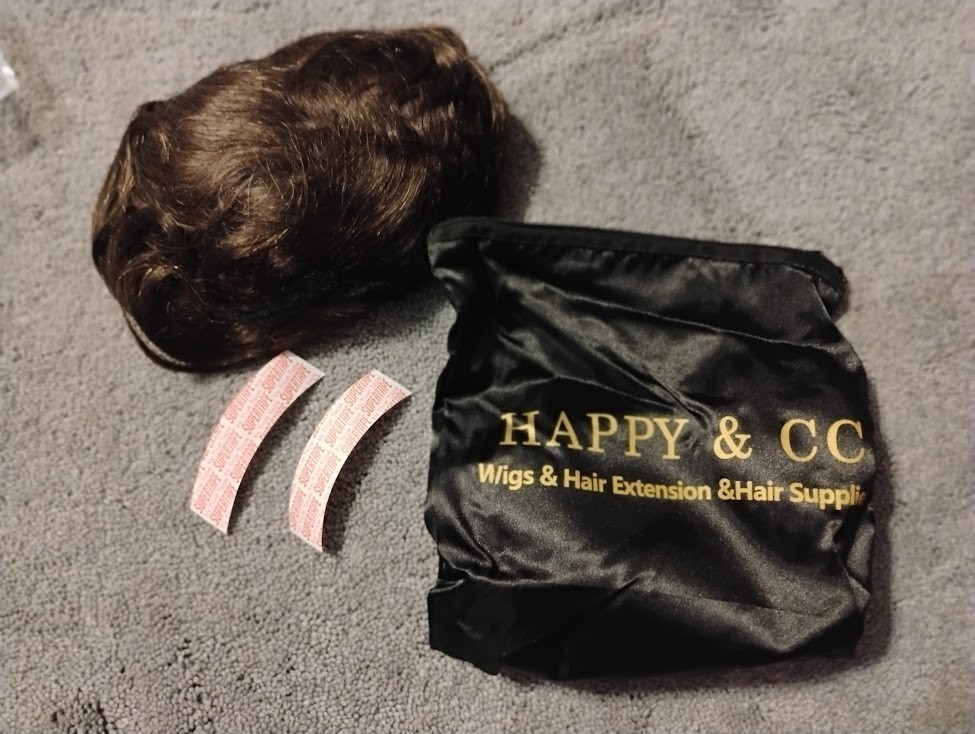 Happy&cc Toupee Men Human Hair Thin Skin Pu Quality Virgin 10x8inch #4 Medium