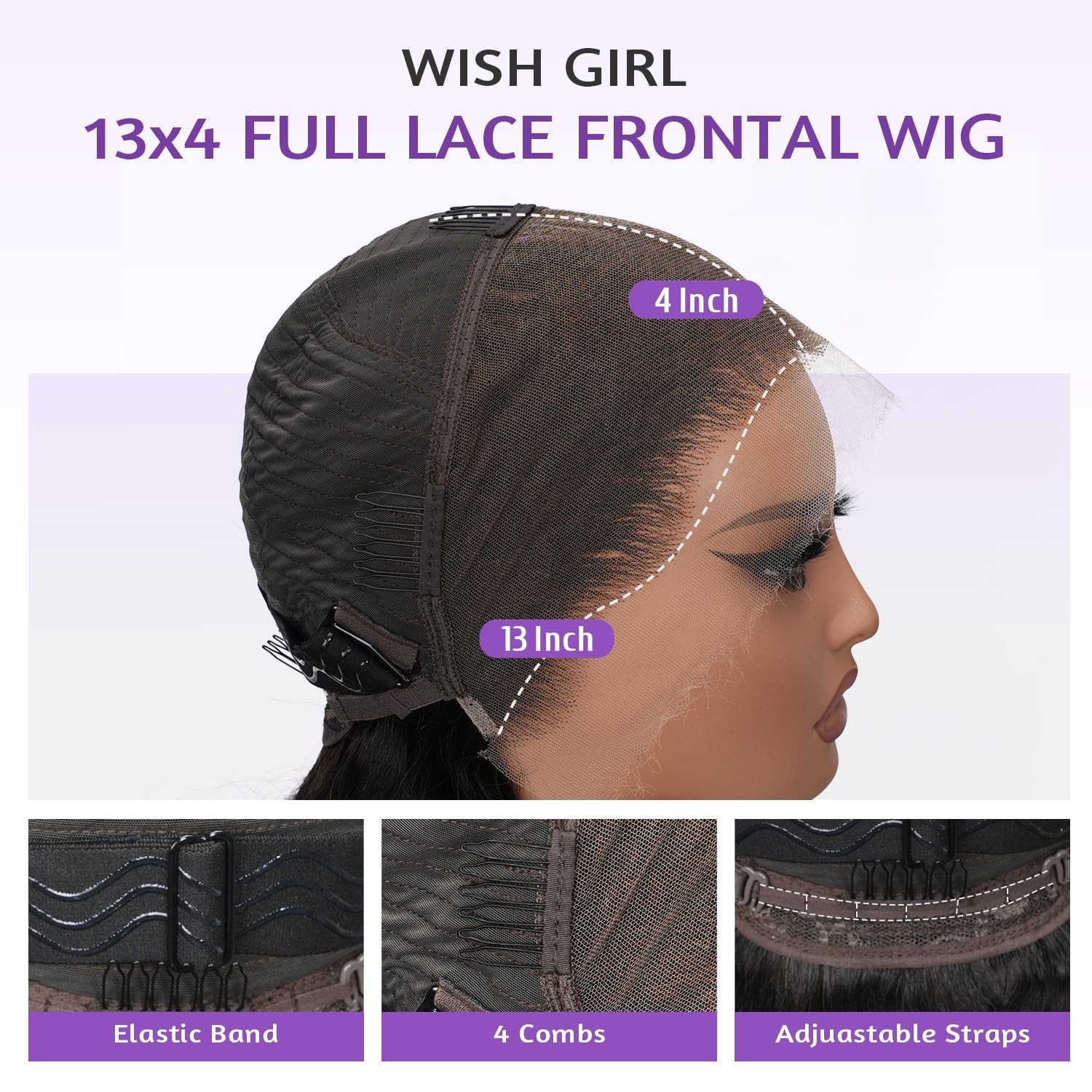 13×4 Full Frontal Body Wave Lace Wig – 22″ Human Hair, Ultra-Thin HD Lace, Pre-P