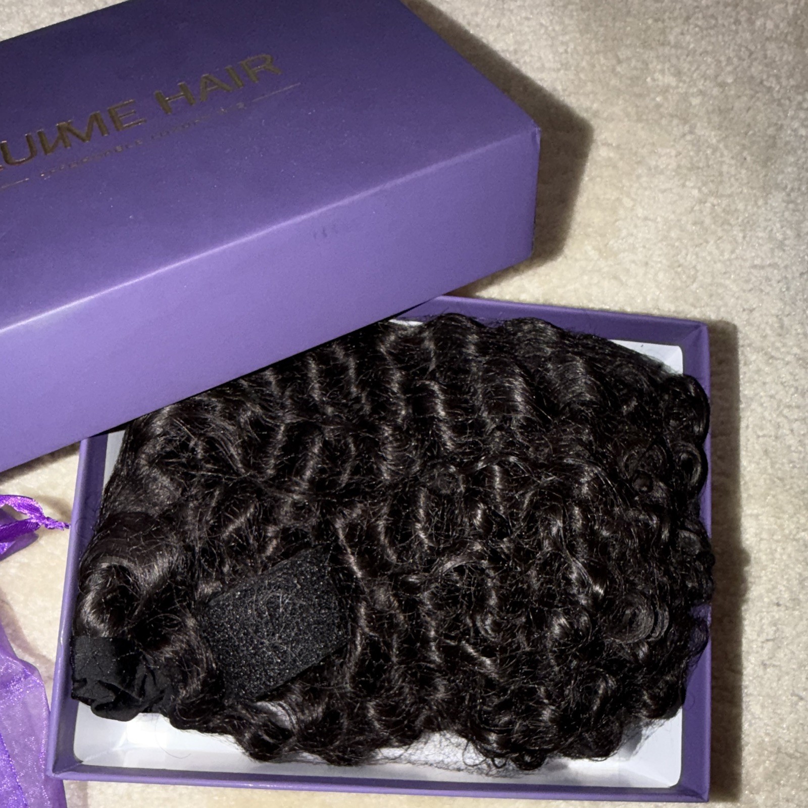 Luvme Hair Curly Black Human Hair Wig Clip-In Classic Cap 21-30 in