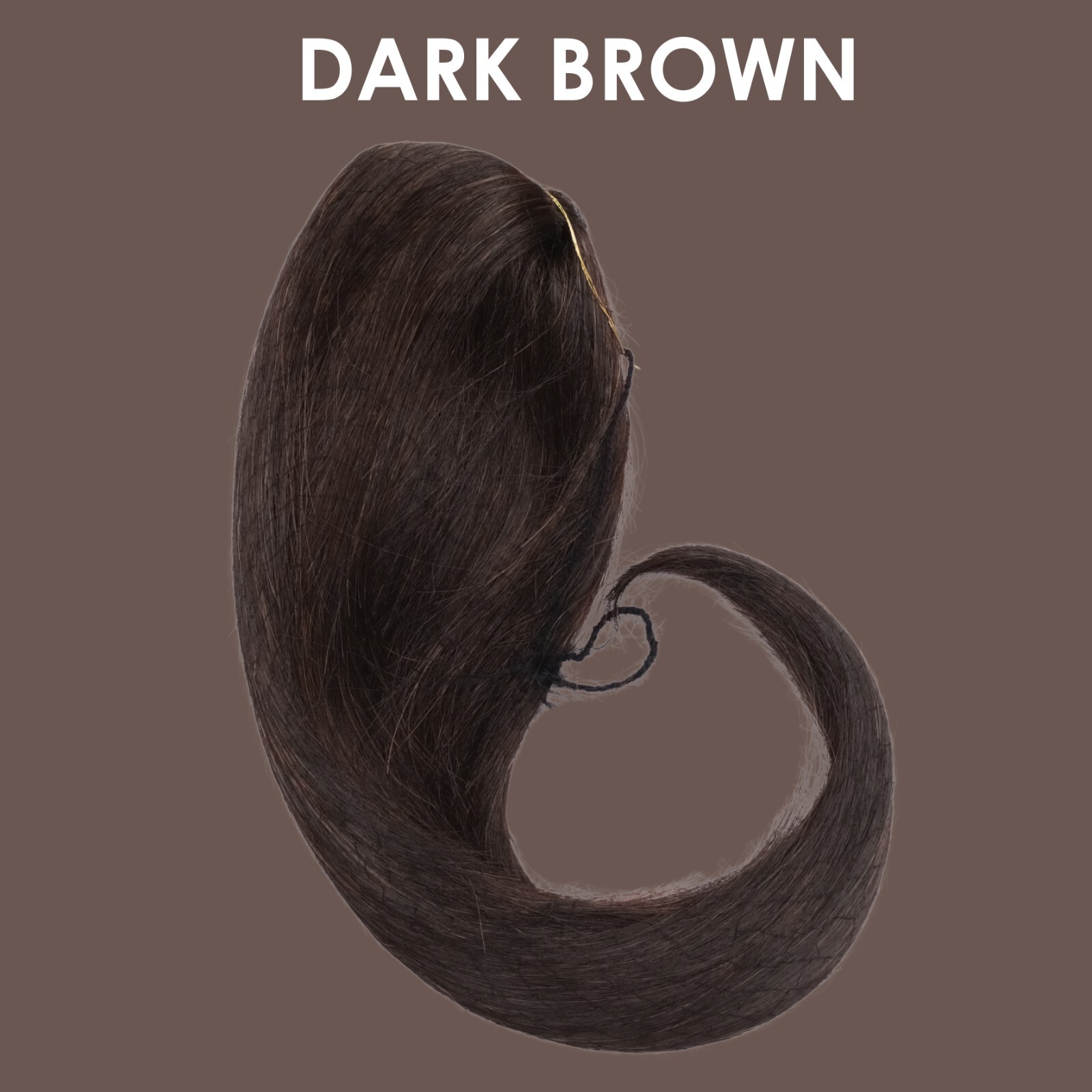 DARK BROWN 4/6R SEP01700 Secret Extensions 10″ Wire Ponytail