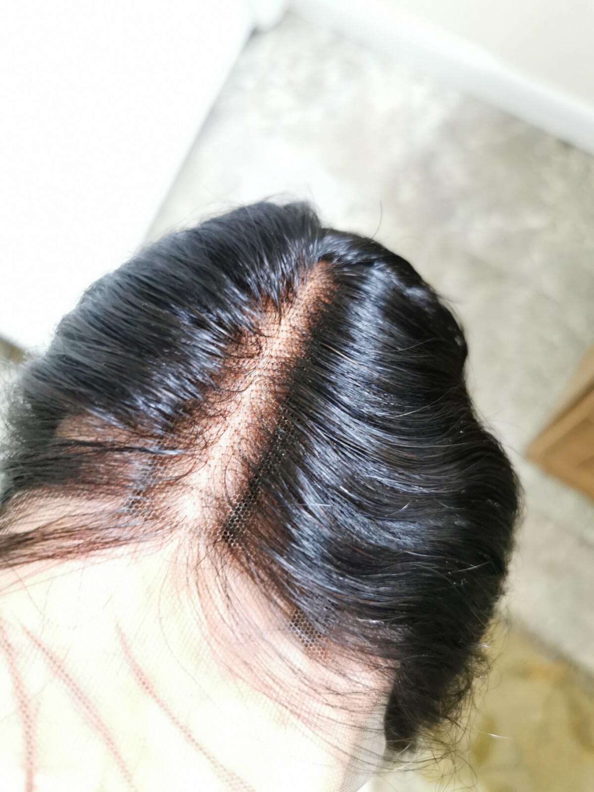 New Custom High Quality 28” 360 Lace Straight Human Hair Wig 1B